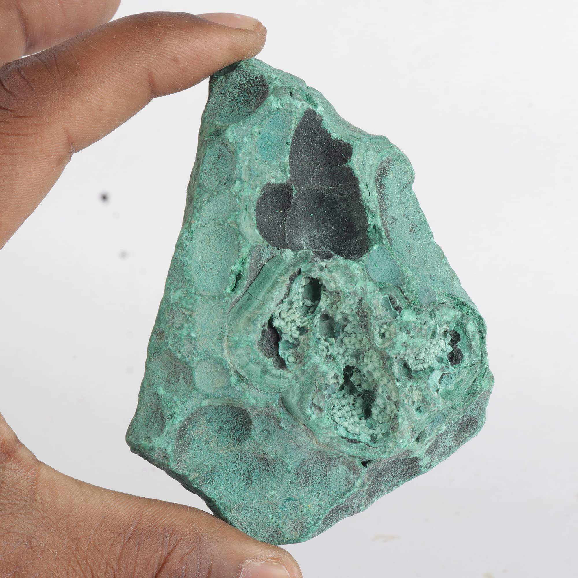 GEMHUB GEMHUB Loose Green Malachite Gemstone Grade AAAA Rough Gem 2002.50 Ct Certified for Wicca & Reiki Crystal Healing Stone…