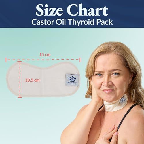 QUEEN OF THE THRONES QUEEN OF THE THRONES Castor Oil Pack Bundle- Includes Original Castor Oil Pack and Neck. Less Mess, Reusable, Comfort Fit, Organic Cotton Flannel & Soft Straps.