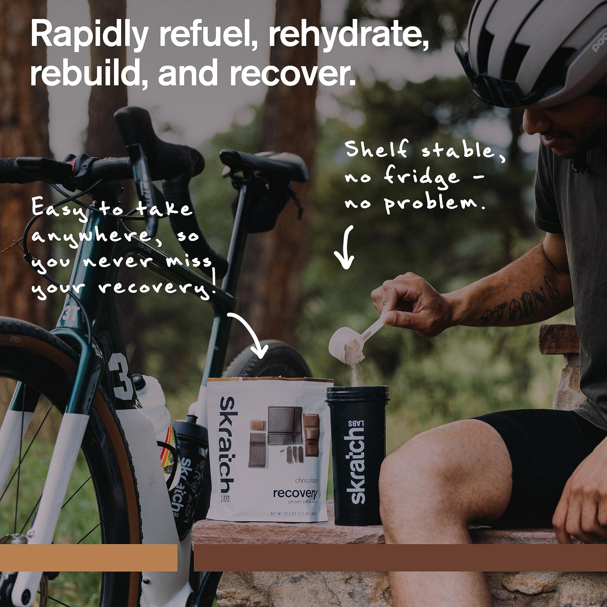 Skratch Labs Skratch Labs Post Workout Recovery Drink Mix with Chocolate, (41.6 oz, 24 Servings) with Complete Milk Protein of Casein and Whey and Probiotics, Gluten Free, Kosher, Natural, Vegetarian