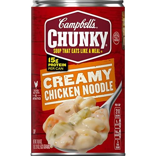 Campbell's Campbell's Chunky Soup, Creamy Chicken Noodle Soup, 18.8 Ounce Can (Case of 12)