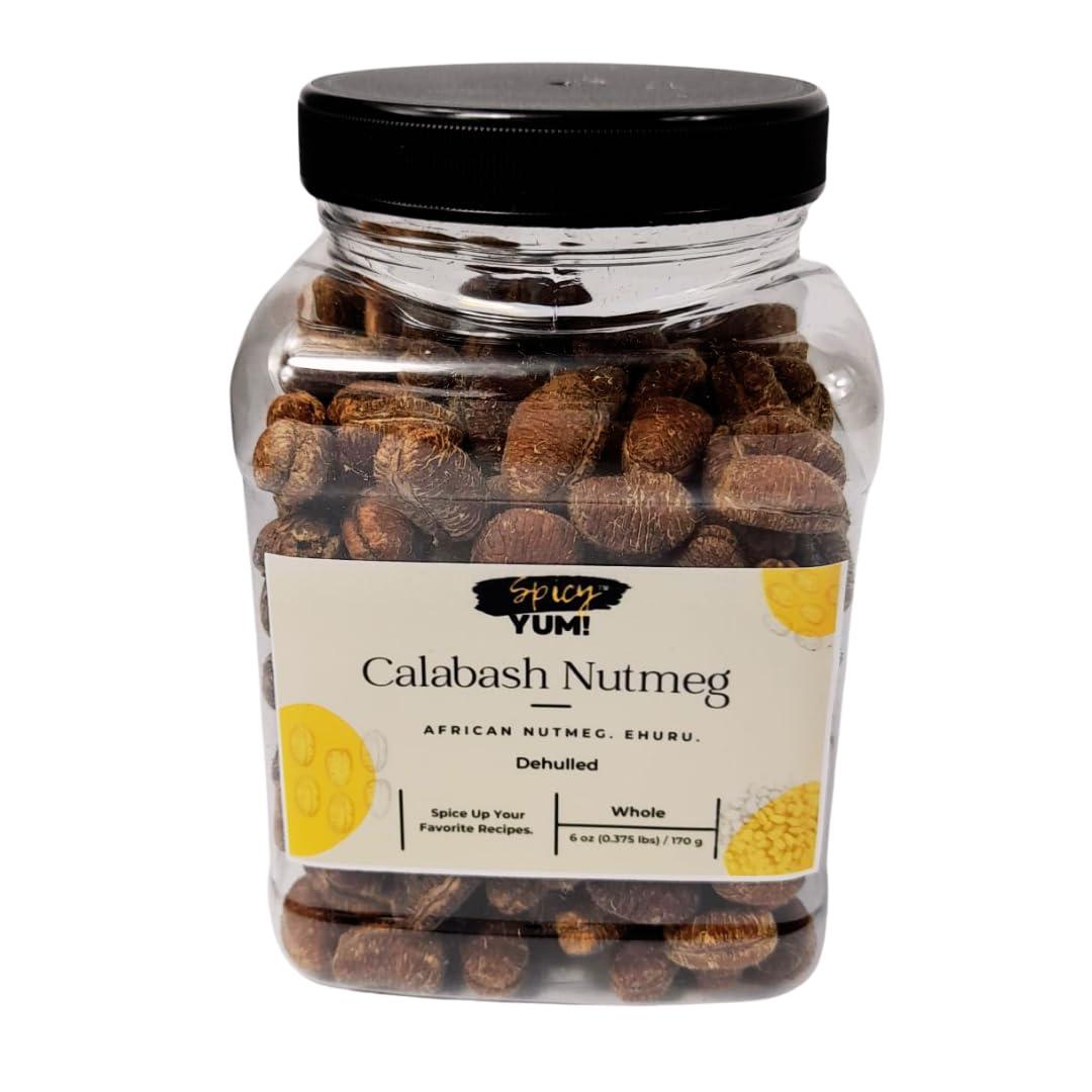 Spicy Yum! Spicy Yum! African Calabash Nutmeg (Ehuru, Efuru, Awiro) (Whole (Dehulled) - 2 oz.)