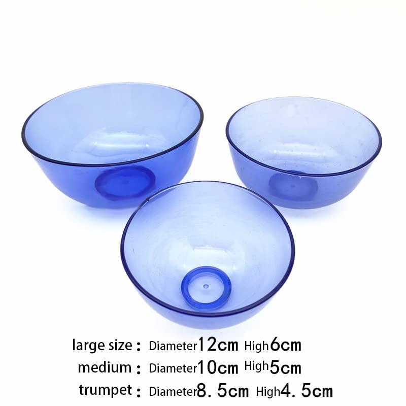 MrHugoo MrHugoo Lab Flexible Alginate Rubber Mixing Bowls Small/Medium/Large (Transparent Blue)