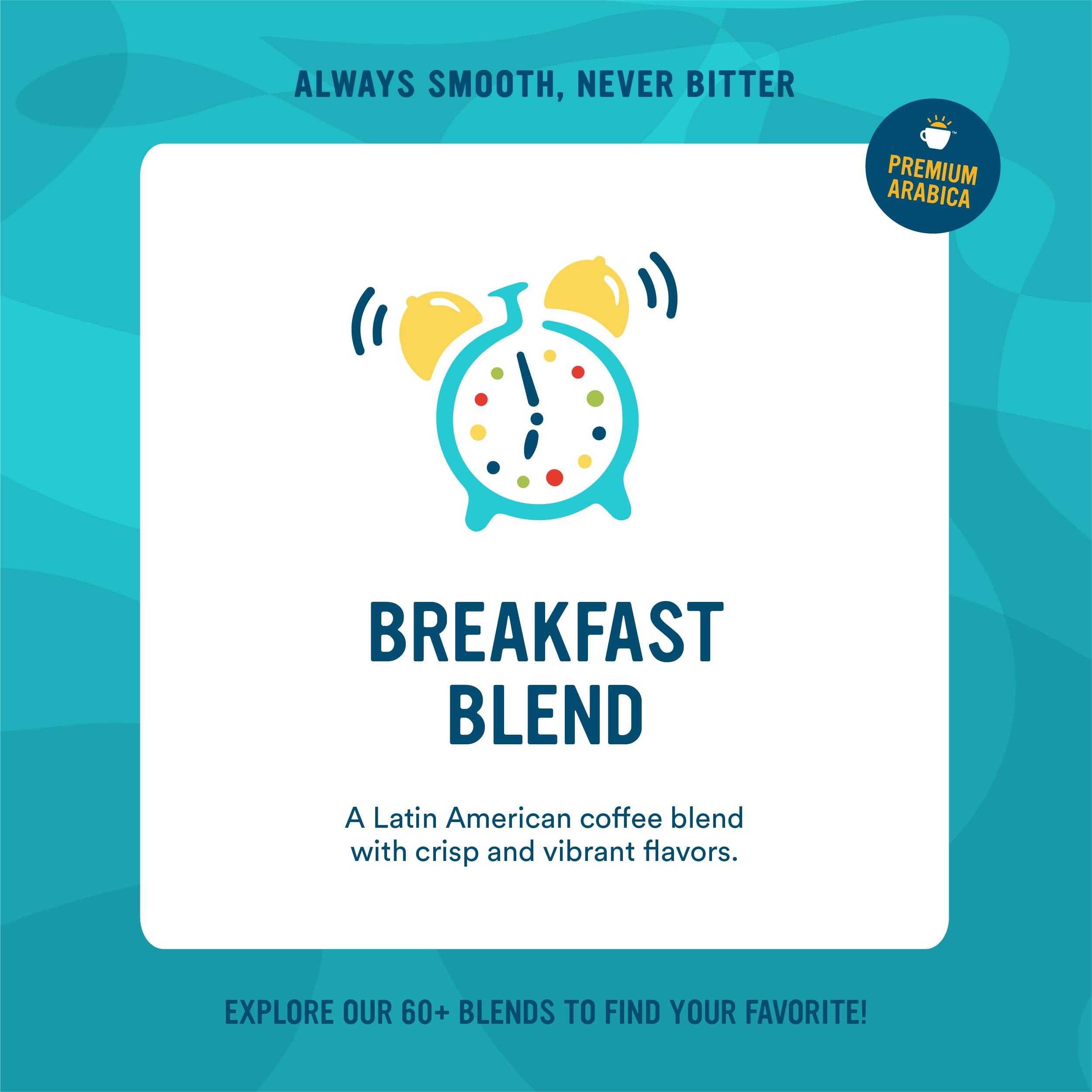 Camerons Coffee Cameron\'s Coffee Roasted Ground Coffee Bag, Decaf Breakfast Blend, 10 Ounce, Pack of 6