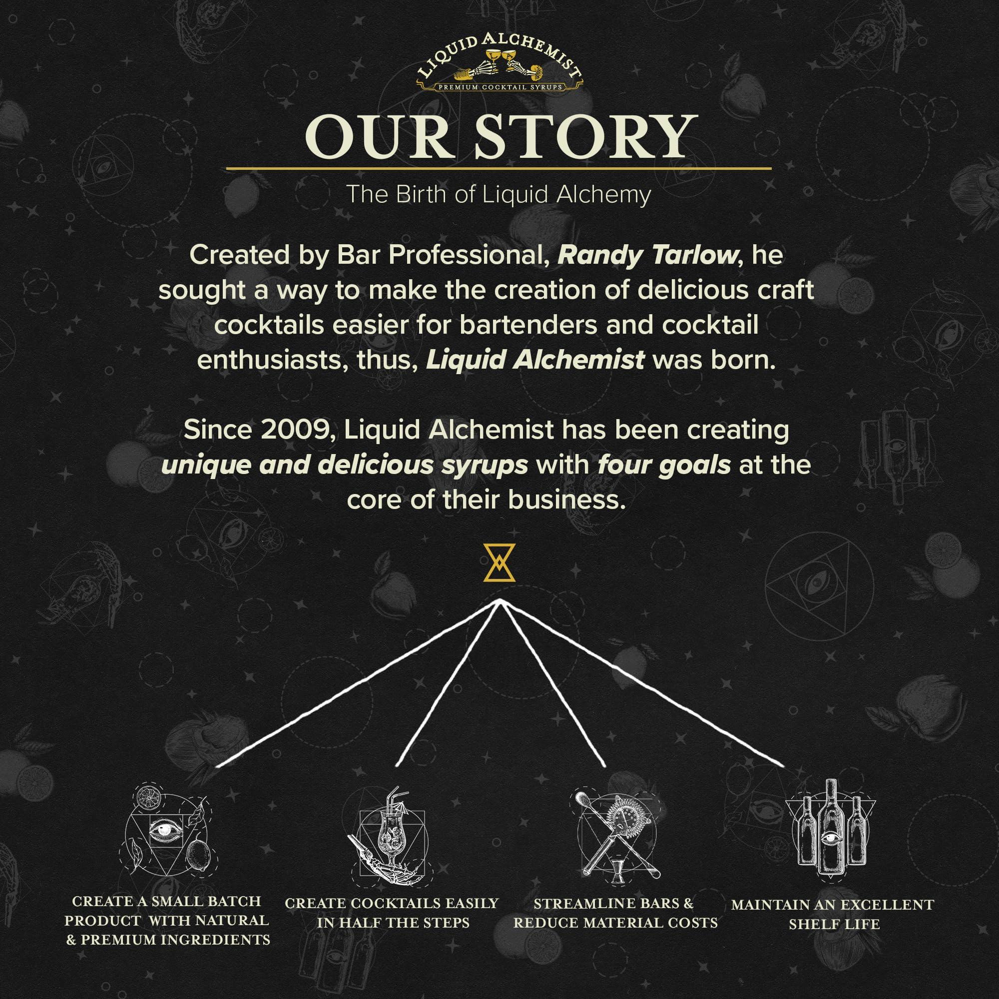 Liquid Alchemist Liquid Alchemist Peach Syrup for Drinks - Real Ingredients Make our Peach Puree for Cocktails a Perfect Peach Bellini Mix - Our Peach Flavoring Syrup is Non-GMO & Vegan - Peach Cocktail Syrup (25 oz)