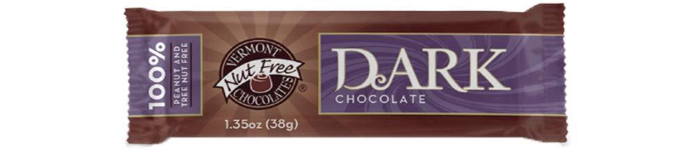 Vermont Nut Free Chocolates Vermont Nut Free Chocolates Small Chocolate Bar (Dark Chocolate) 1.35 Ounce Bars, 18 Count, Nut-Free, Egg-Free, Kosher