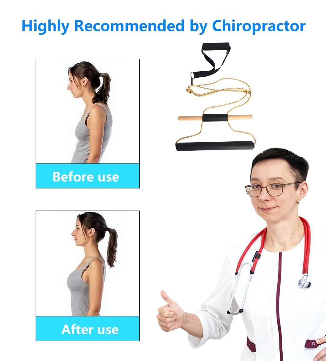 Sexyppl Cervical Neck Traction Device, Portable Neck Stretcher Strap, Cervical Traction Device Over Door, for Spinal Decompression Neck Pain Relief