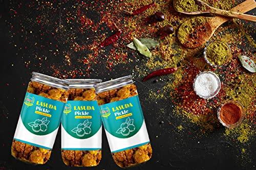 Kababi Home Made Lasode/Lesua/ Gunda Pickle Achar 400gm Rajasthani lasoda Fruit ka achaar - Mother’s Recipe | Organic North Indian Pickle | Traditional Home Made Achaar