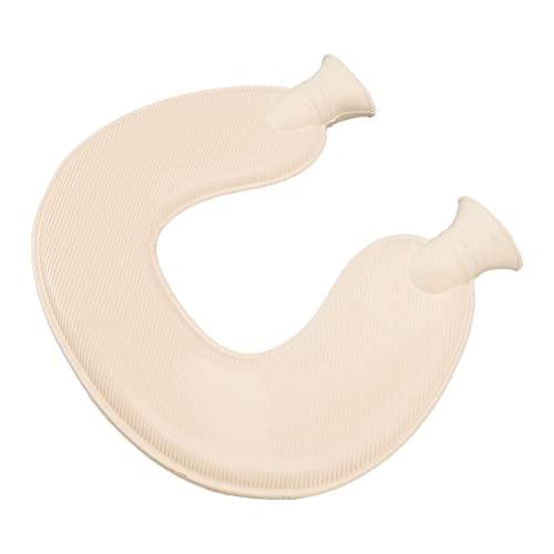 JUOPZKENN JUOPZKENN U Shaped Neck Hot Water Bag Double Knitted Insulation Rubber Warm Hot Water Bottle Hot Water Bag, Relief Neck Relaxing Warming Heating Wrap Pillow Hot Water Bag(Gray Cover)
