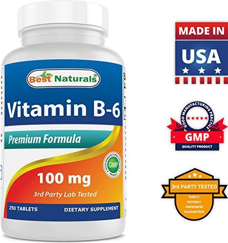 Best Naturals Best Naturals Vitamin B6 Tablet, 100 mg, 250 Count