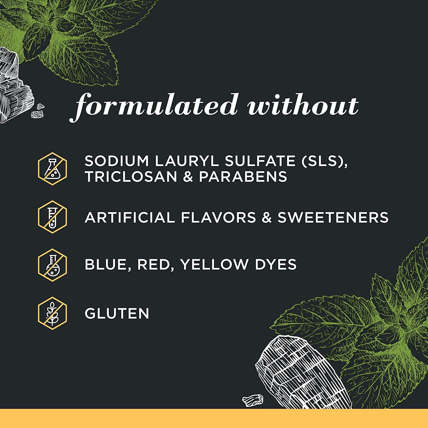 Burt's Bees Burt\'s Bees Toothpaste, Natural Flavor, Charcoal Fluoride-Free Toothpaste, Zen Peppermint, 4.7 oz, Pack of 3