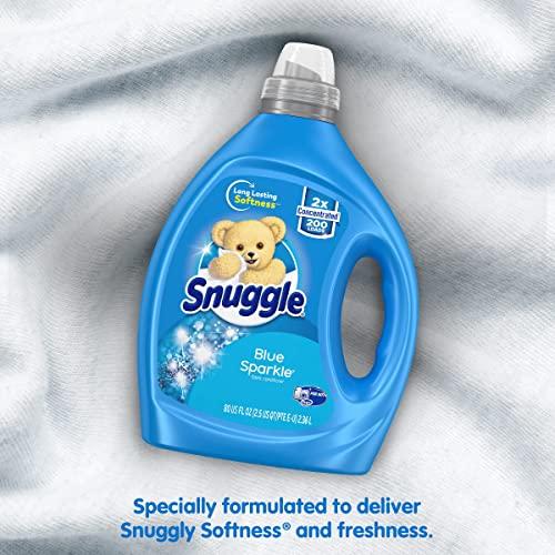 Snuggle Snuggle Blue Sparkle Liquid Fabric Softener, 2X Concentrated, 200 Loads, 80 Fl Oz