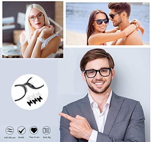 BOJOD Silicone Eyeglass Nose Pads Adhesive Silicone Anti-Slip Nosepads for Eyeglass Sunglasses 12 Pairs 2.8mm Black