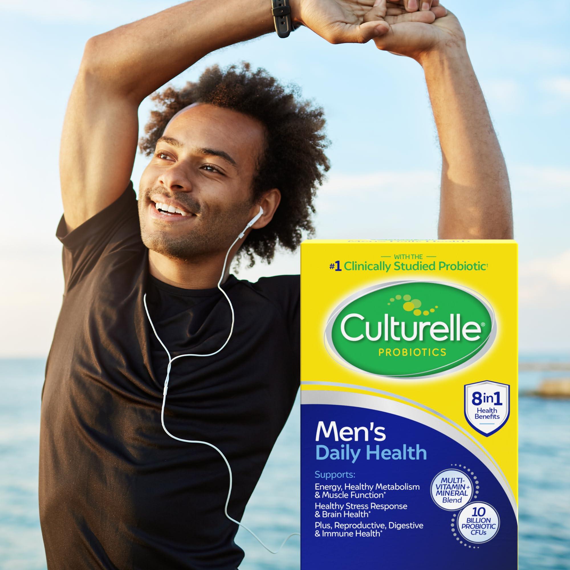 Culturelle Culturelle Daily Health 8-in-1 Probiotic and Multivitamin for Men - 30 Count - Naturally-Sourced Probiotics for Digestive Health & Immune Support, with Magnesium, Vitamin D3, Vitamin C, Vitamin B12