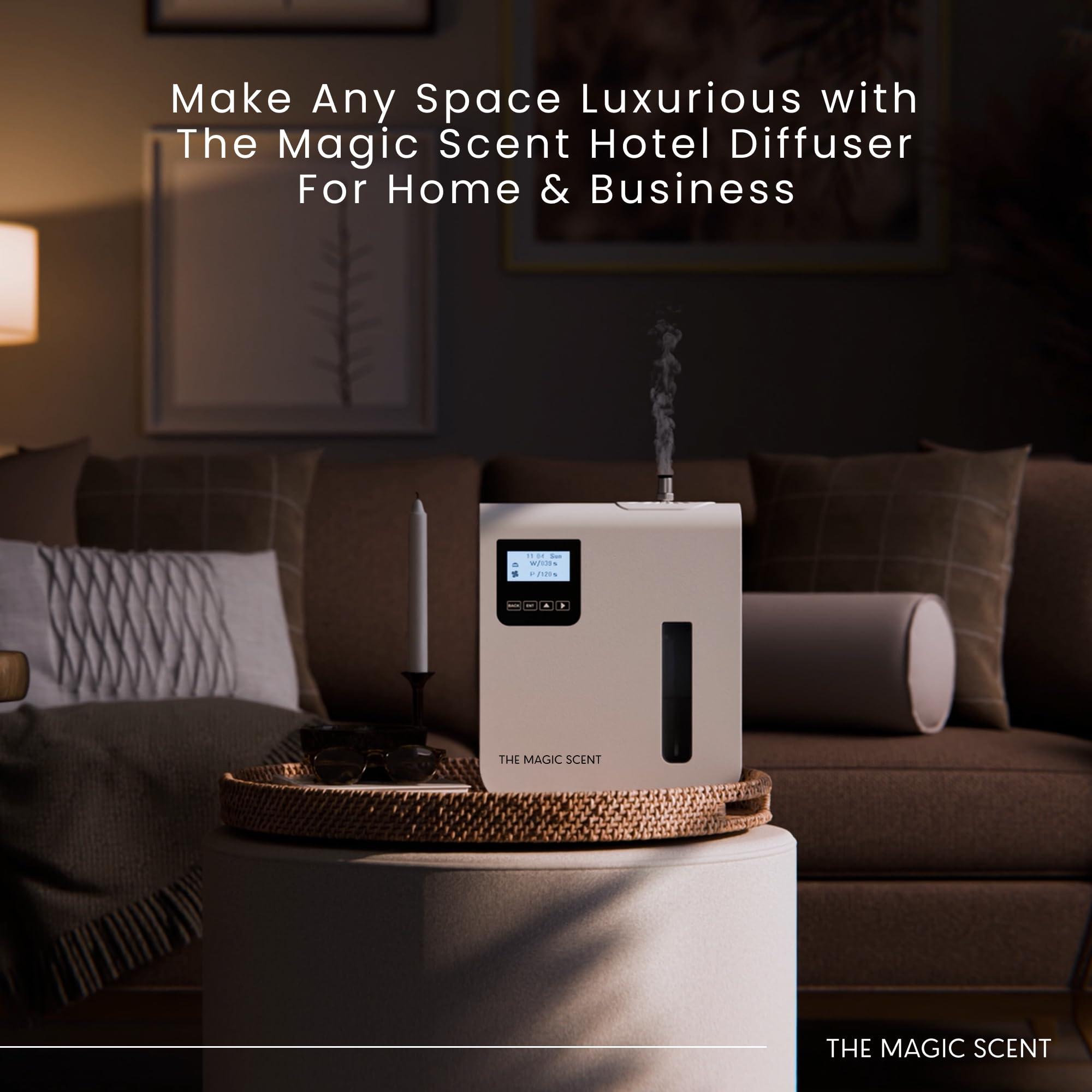 THE MAGIC SCENT The Magic Scent Diffuser, Scent Air Machine for Home, Hotels & Commercial Use, HVAC or Portable Nebulizing Diffuser - Large Room Waterless Scent Machine - Aroma Oil Included