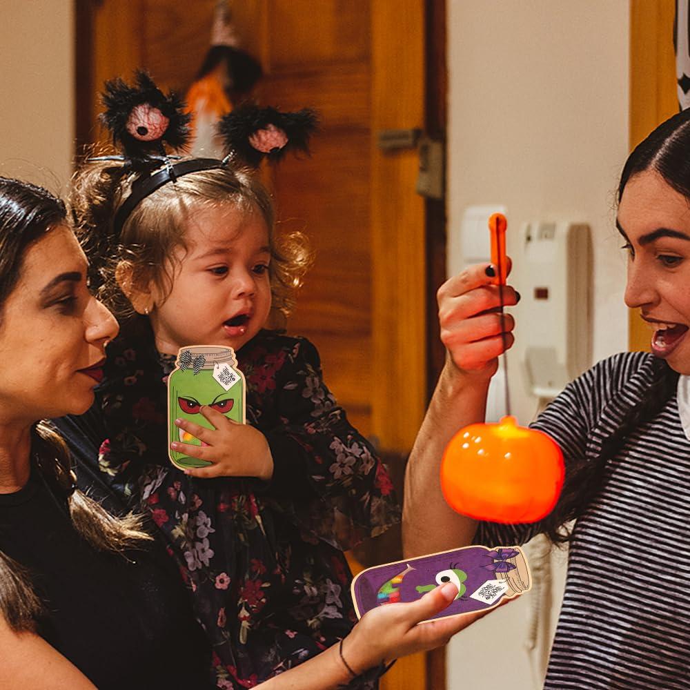 Colodeol 30 Pack Halloween Party Treat Bags - Trick or Treat Bags with Candy Cards, School Classroom Party Favors