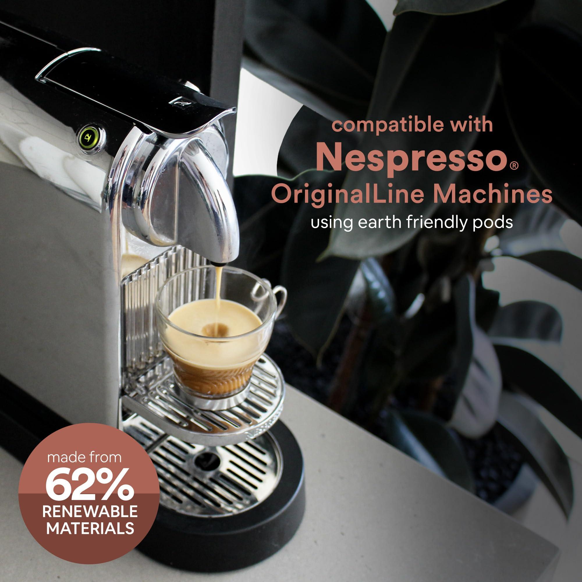 Woken. It\'s a fix WOKEN COFFEE Compostable Nespresso Pods - Vigoroso Dark Roast Italian Espresso Coffee Capsules Compatible With Nespresso Coffee Machine (40 Pod Count, 4 Boxes)