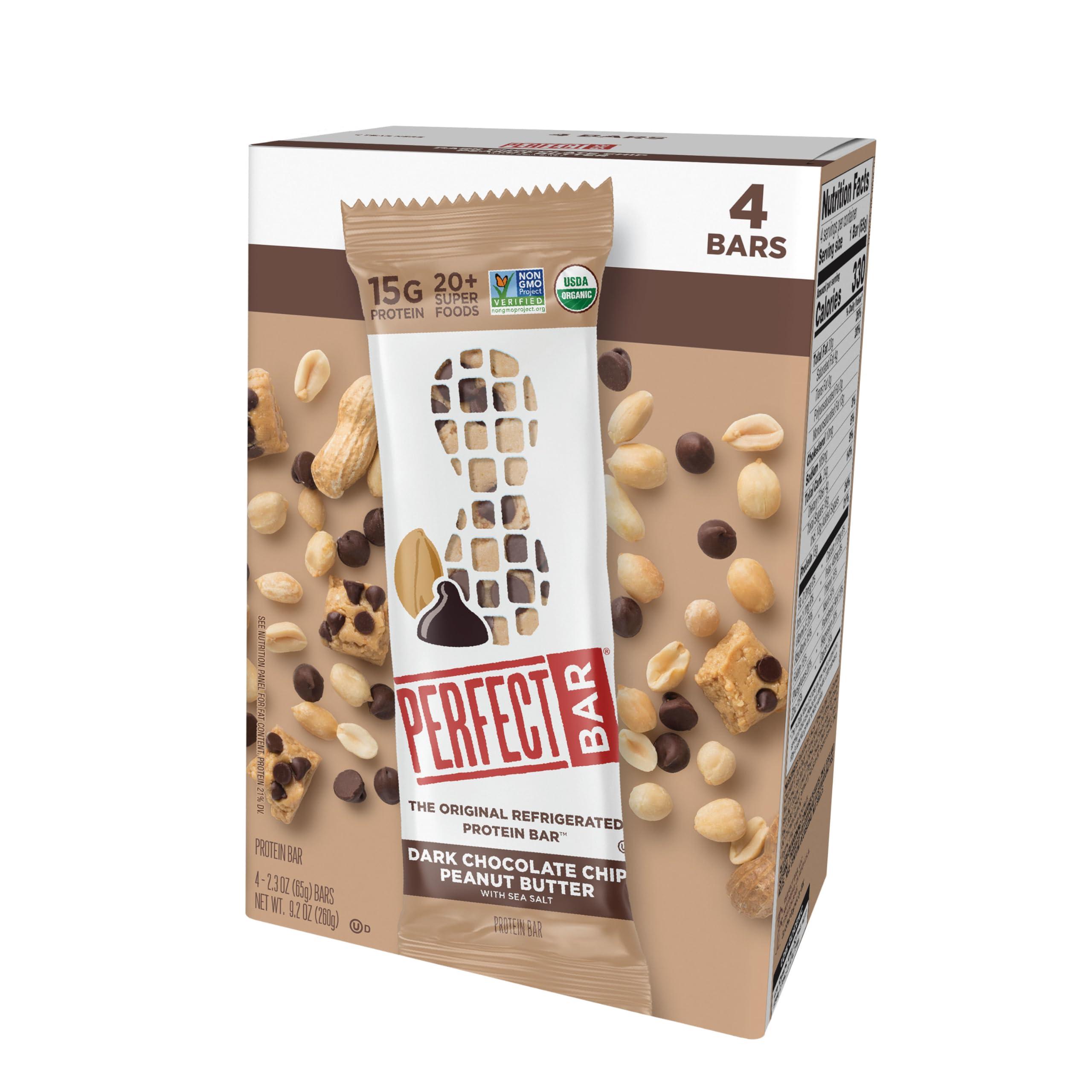 Perfect Bar Perfect Bar Gluten-Free Dark Chocolate Chip Peanut Butter Protein Bar, 4 count, 2.3 oz