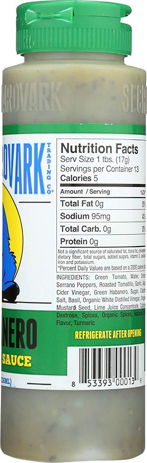 Secret Aardvark Secret Aardvark Serrabanero Hot Sauce - Serrano & Green Habanero Hot Sauce, Green Spicy Sauce, Non-GMO, Low Carb, Low Sugar, Green Hot Sauce & Marinade - 8 fl oz 2 Pack