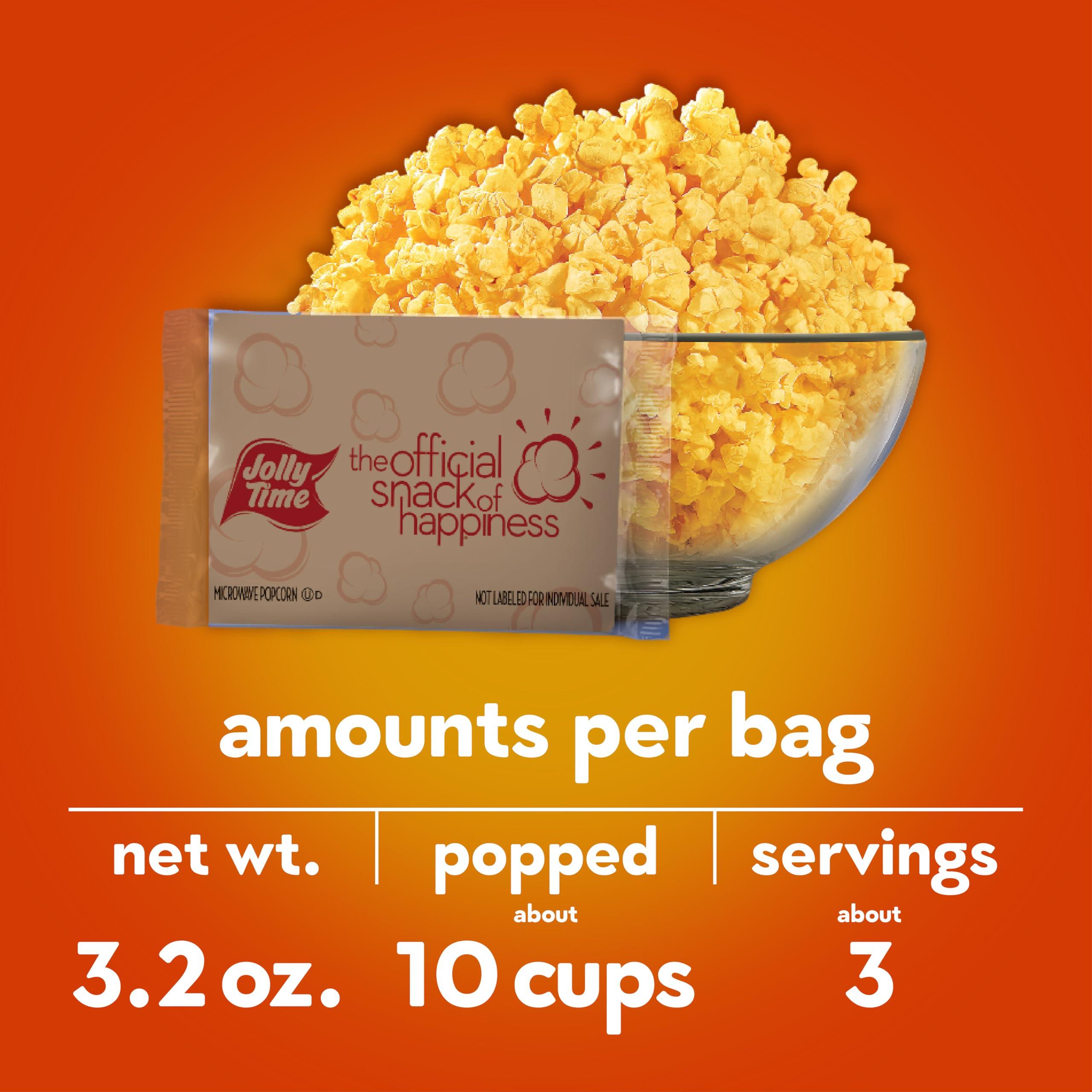 Jolly Time Jolly Time The Big Cheez, Cheddar Cheese Microwave Popcorn, 3.2oz Sharing Bag, 3 Bags Per Carton (The Big Cheez, 3.2 Ounce (Pack of 12))