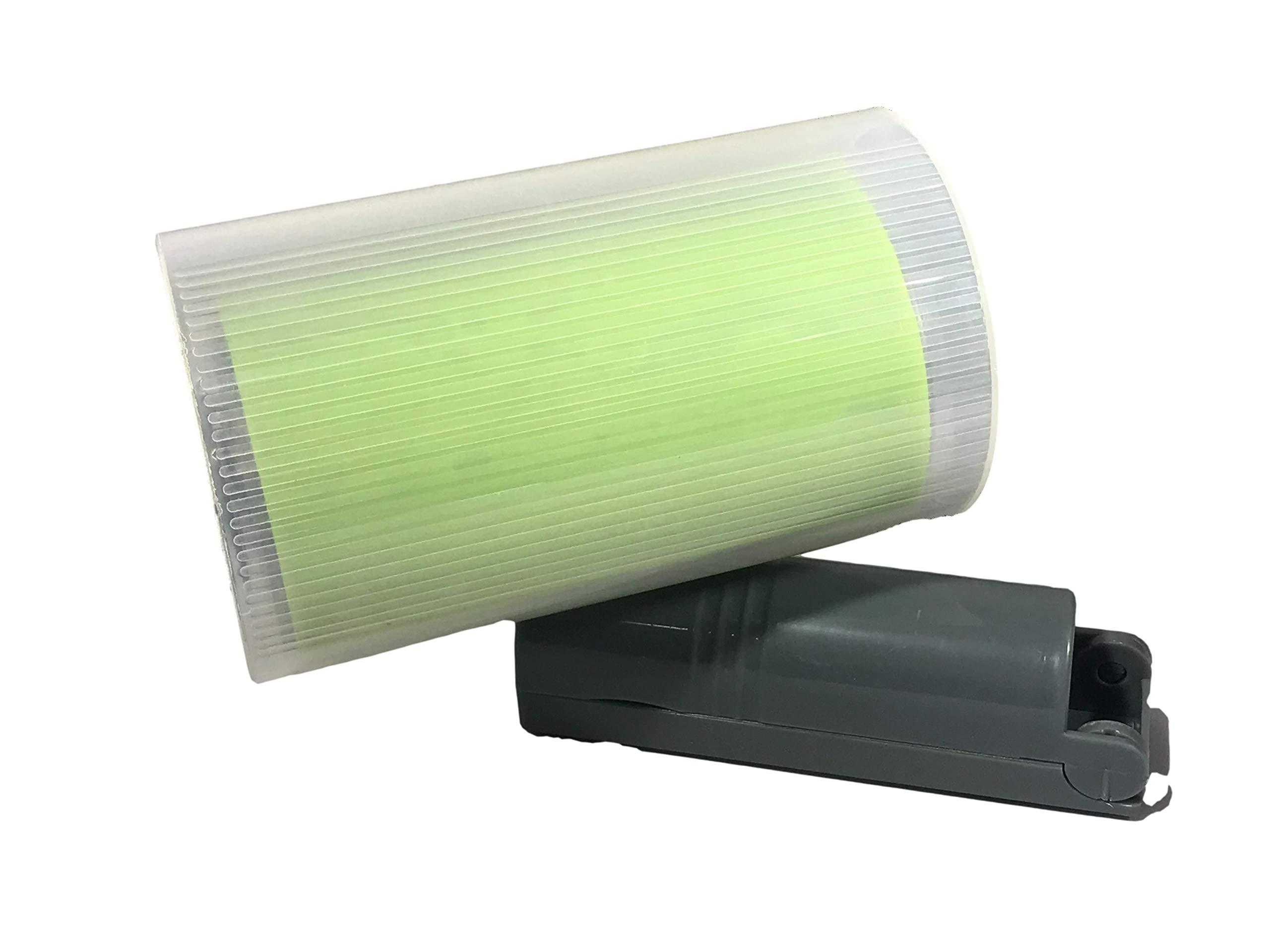 GARDWEN Best Sticky Original Gel Lint Roller Cleaner and Pet Hair Remover, Washable and Reusable, Set of Two For Clothes, Dog Hair, and Car Seats, Green