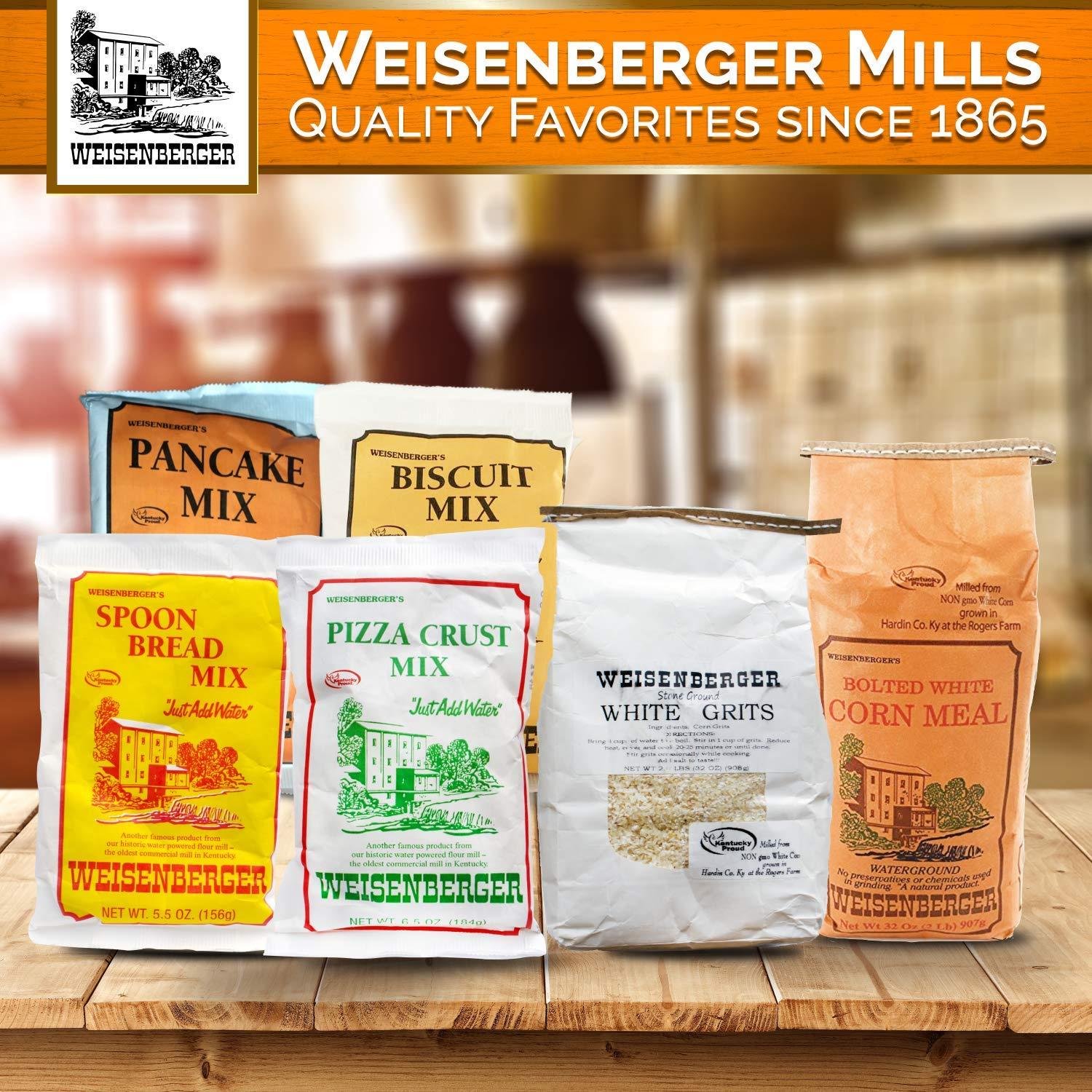 Weisenberger Weisenberger Stone Ground Corn Meal - Fine Ground Cornmeal for Bread, Fish Batter, and More - Bolted White Cornmeal - Made from Local, Non GMO Corn- 5 lb