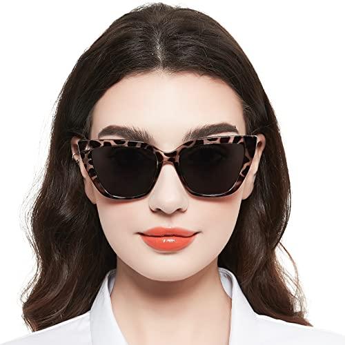 WEMOOTANTS WEMOOTANTS Large Readers Cateyed Sunglasses Womens Sun Glasses for Reading 1.0 1.25 1.5 1.75 2.0 2.25 2.5 2.75 3.0 3.5 4.0 (Leopard, 175) UV Protection