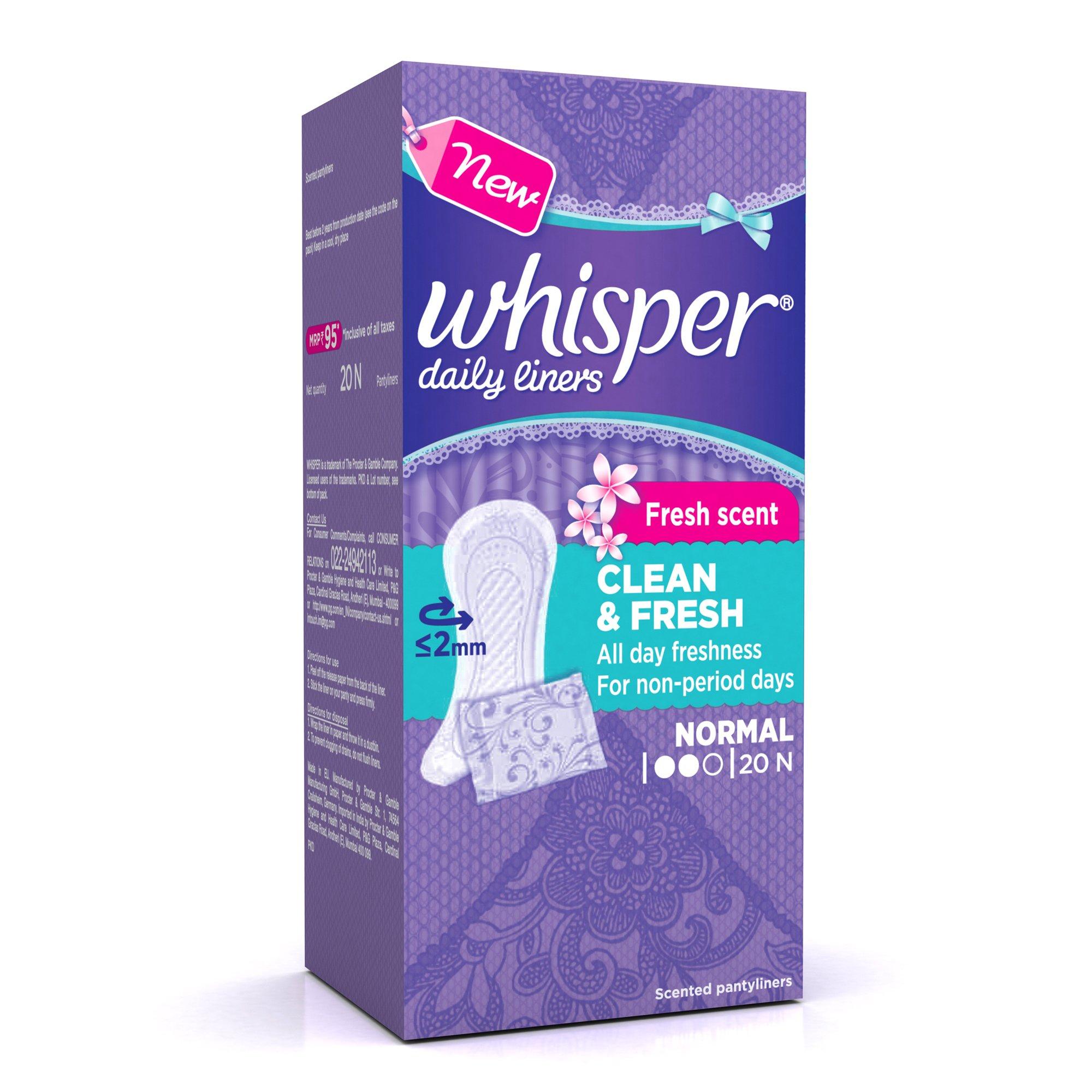 WHISPER Whisper Daily Liners Clean & Fresh Normal 20N - India