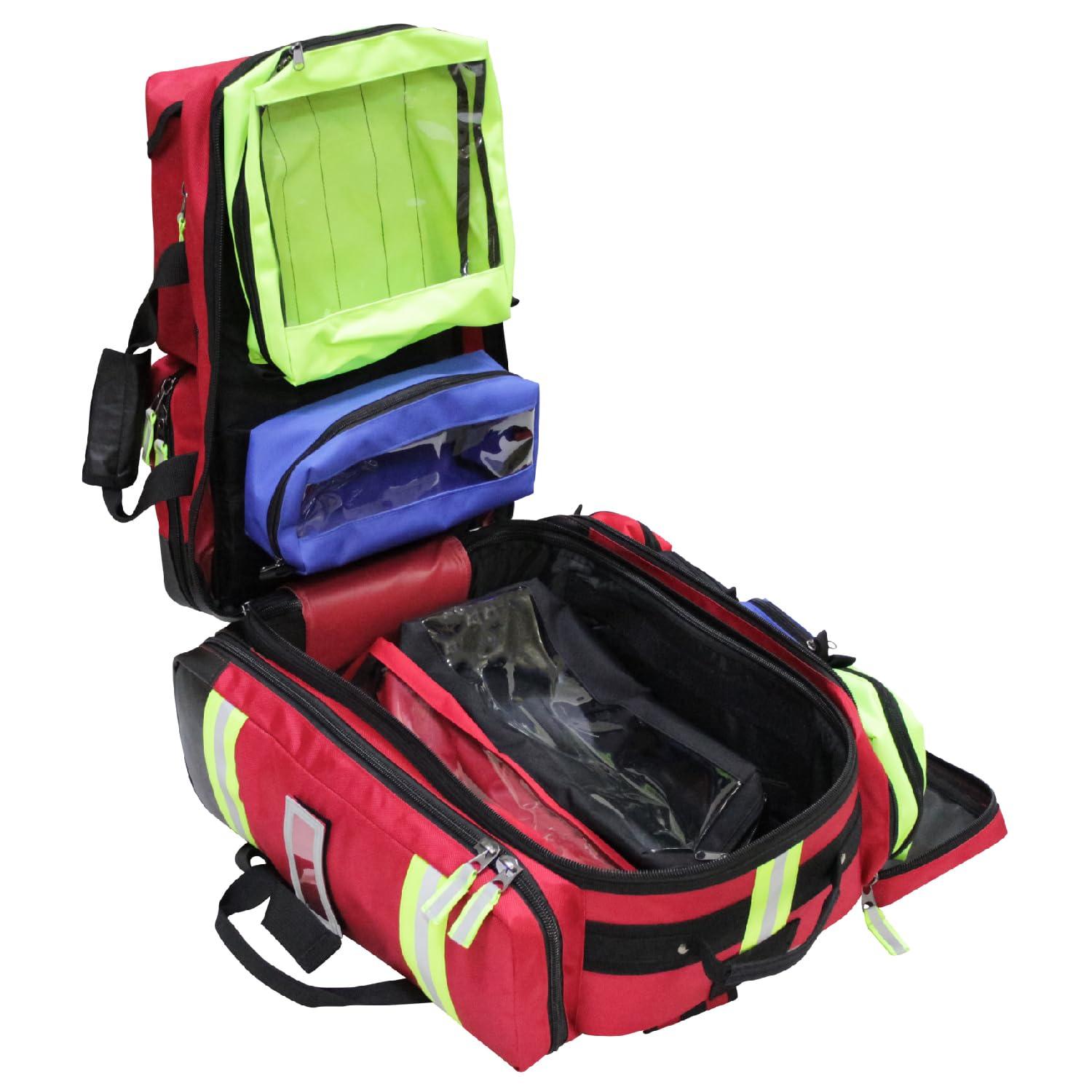 Kemp USA Kemp USA Ultimate EMS Backpack - EMT Bag | Emergency Backpack with a strap for D Oxygen Cylinder | Medical Backpack for Search and Rescue Tools | Large Medic Bag for EMT Kit | 8 Lbs.