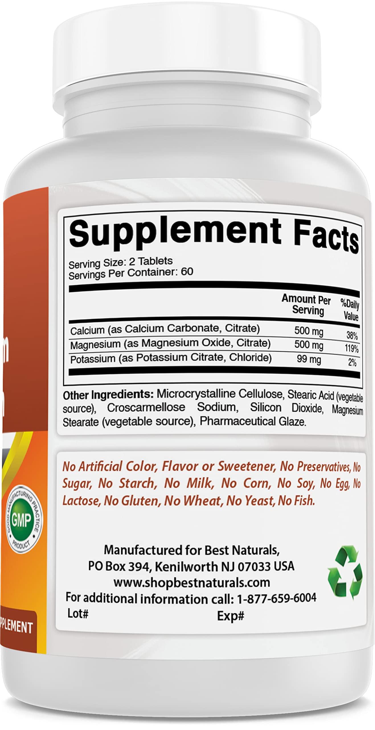 Best Naturals Calcium Magnesium Potassium & B-100 Complex