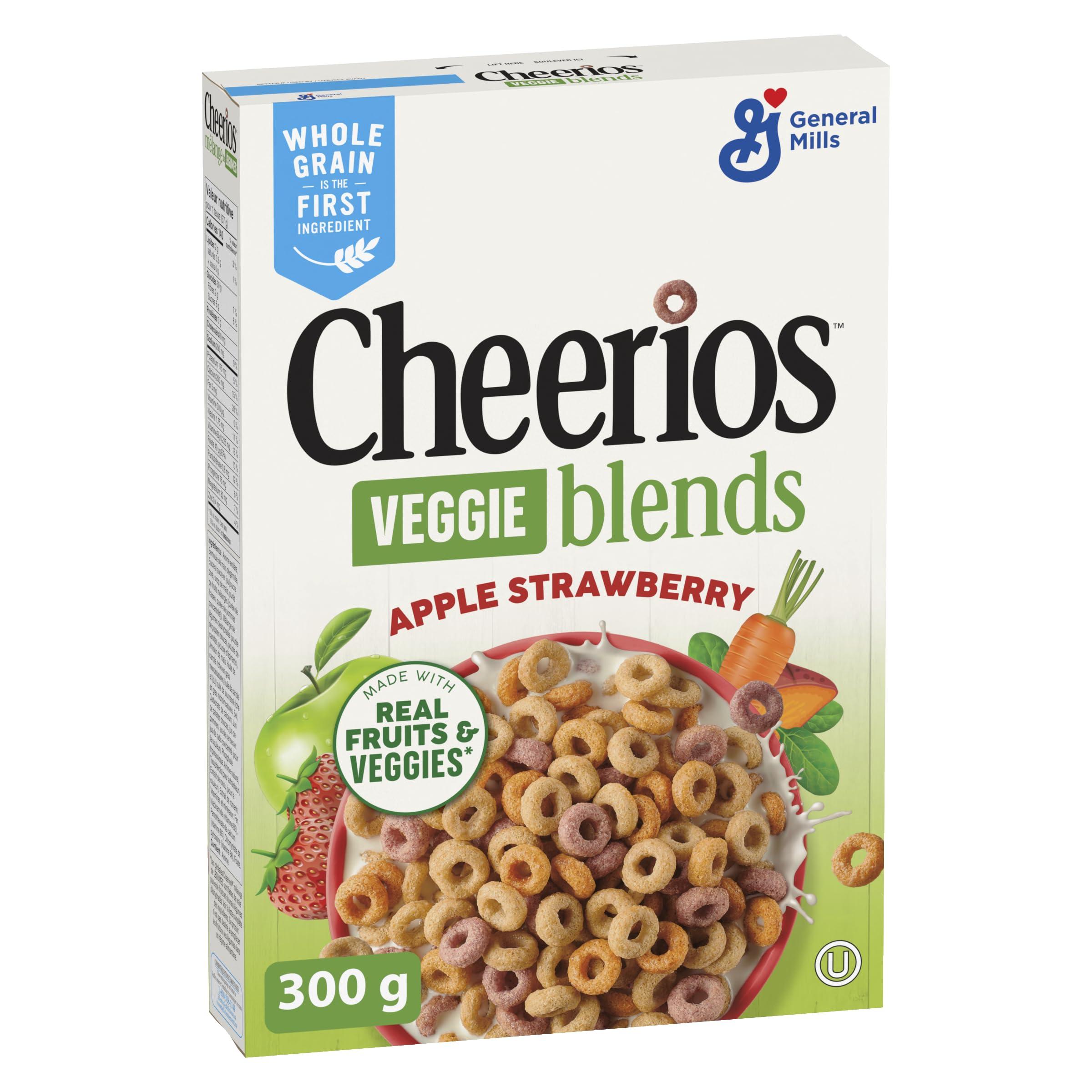 Cheerios Cheerios Veggie Blends, Apple Strawberry Cereal, 300g/10.5 oz. Box