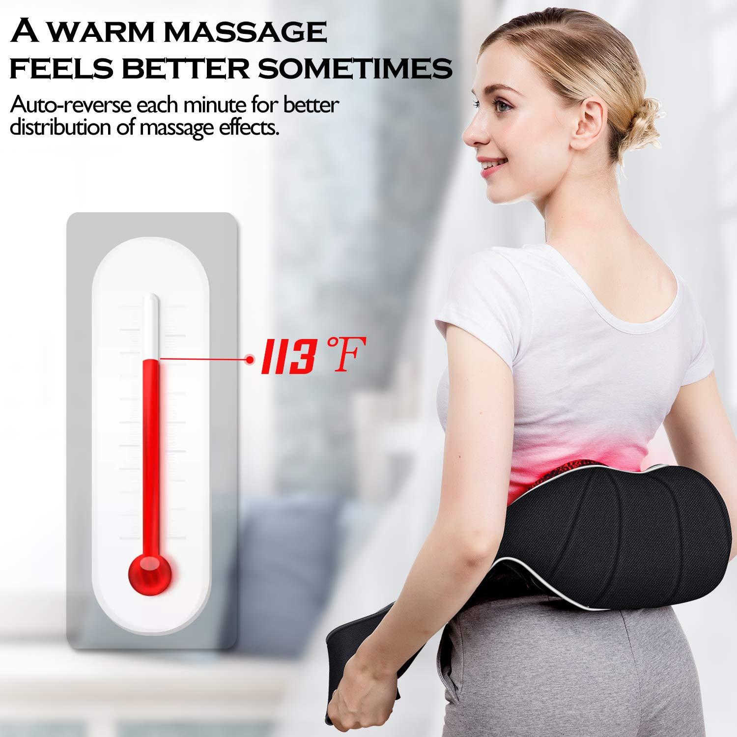 VIKTOR JURGEN VIKTOR JURGEN Christmas Gifts for Women & Men, Shiatsu Neck and Shoulder Massager with Heat Deep Tissue Kneading Sports Recovery Massagers for Back, Foot, Relaxation Gifts for Wife, Husband, Him, Her