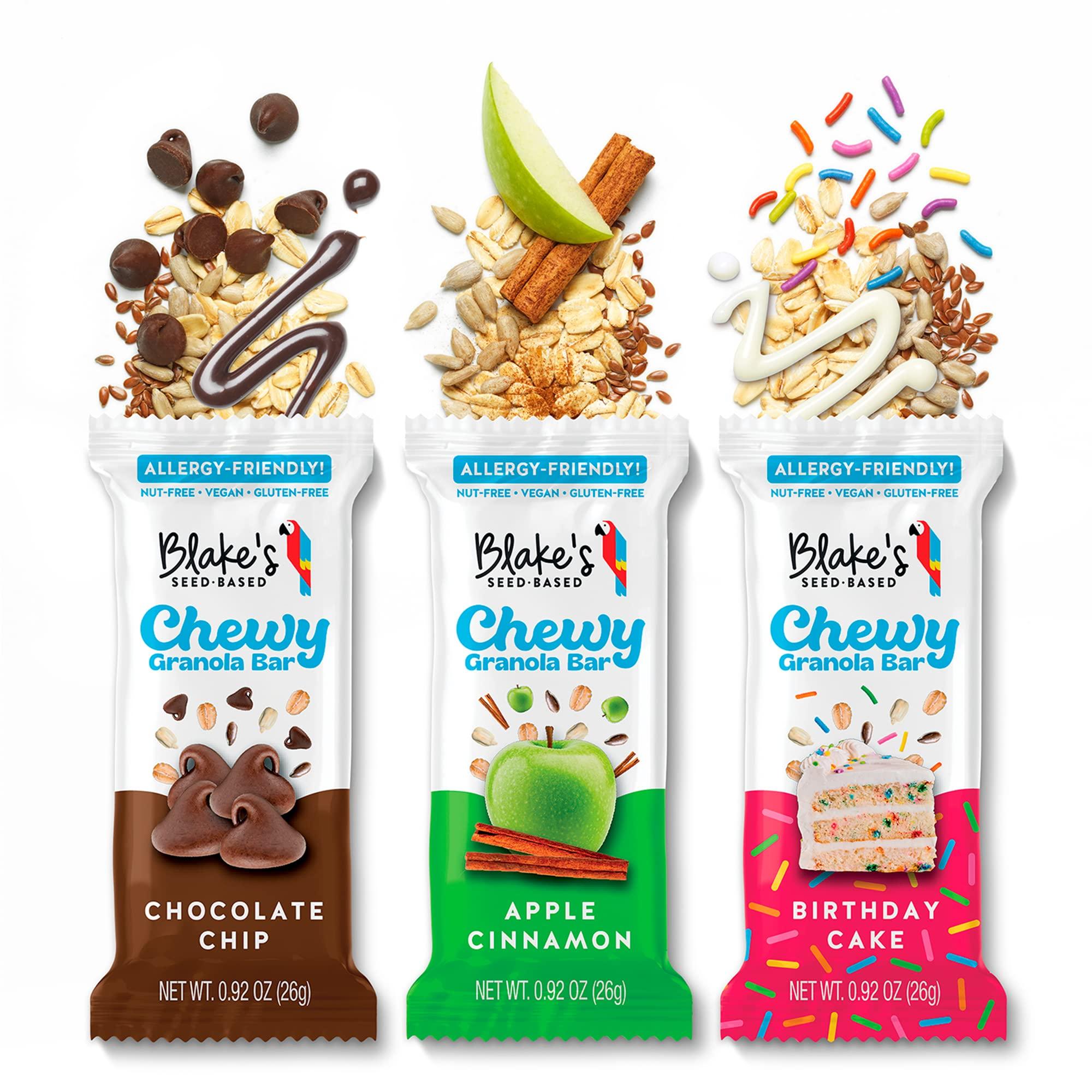Blake's Seed Based Blake’s Seed Based Chewy Granola Bars — Birthday Cake (5 Count), Vegan, Gluten Free, Nut Free & Dairy Free, Healthy Snacks for Kids or Adults, School Safe, Low Calorie Soy Free Snack