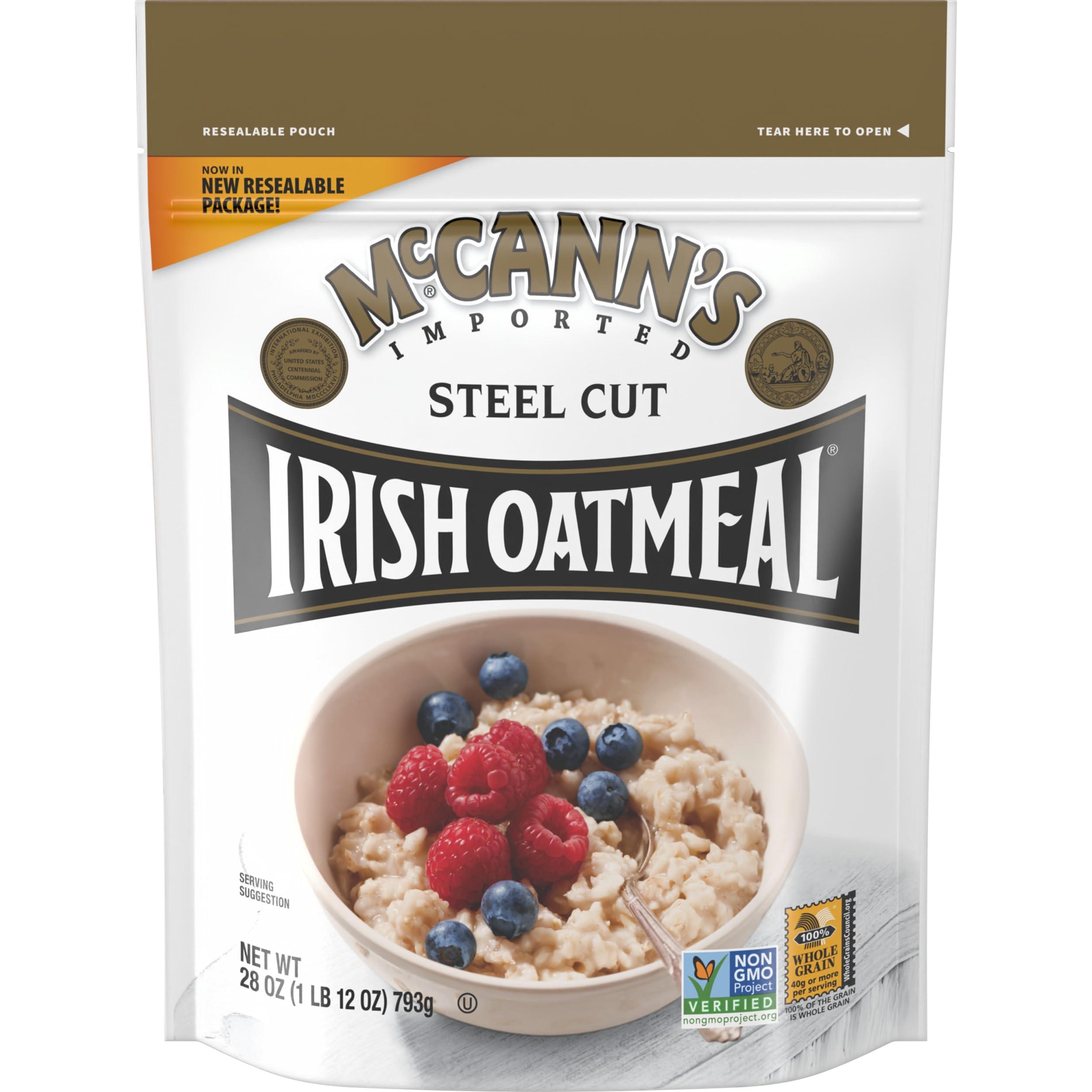 McCann\'s Irish Oatmeal McCann\'s Irish Oatmeal, Traditional Steel Cut Oats, 28 Ounce Bag