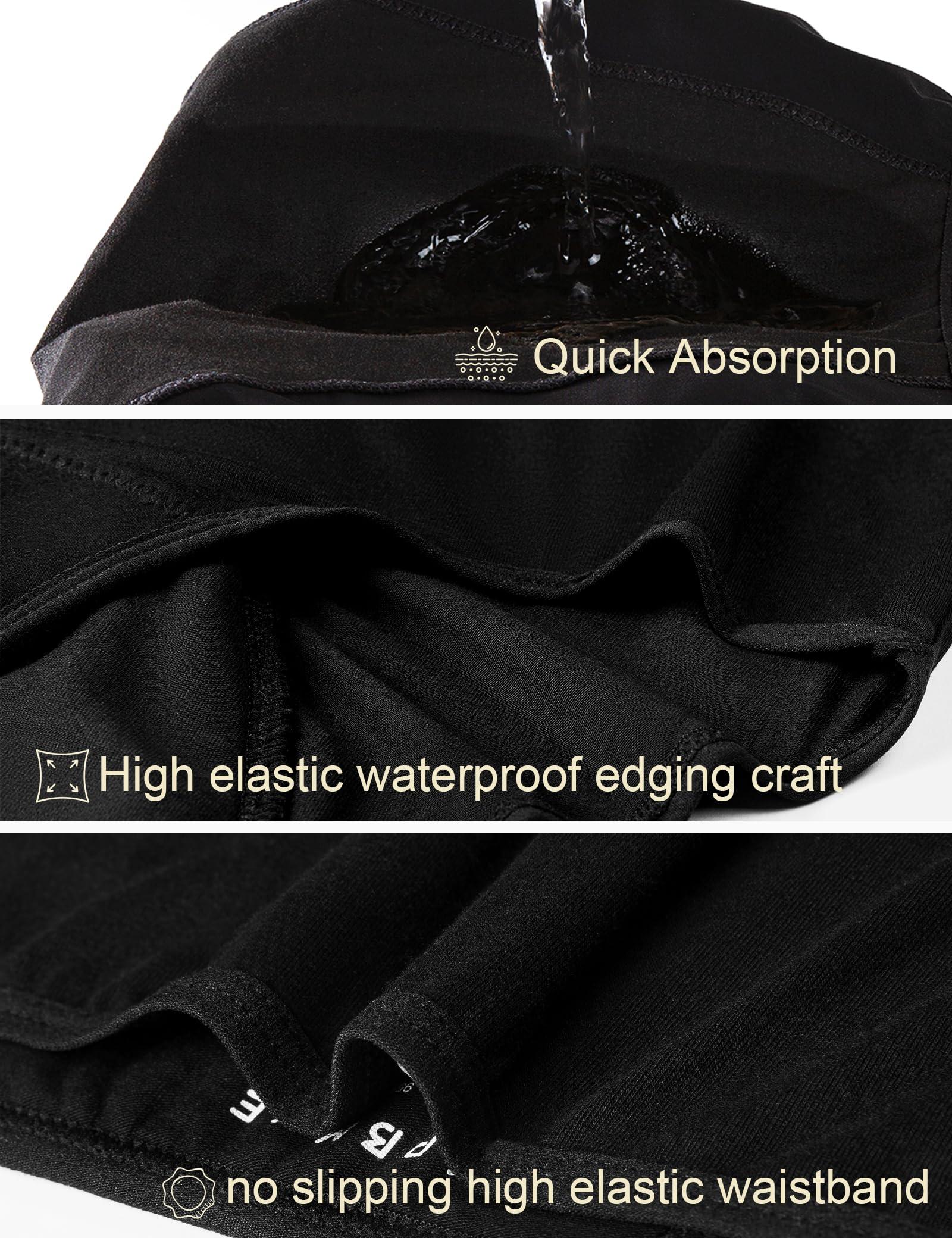 ECO PERIOD EcoPeriod Period Underwear for Women Heavy Flow Leakproof Menstrual Incontinence Underwear Period Panties for Teens(3 Pack Black,2XL), XX-Large