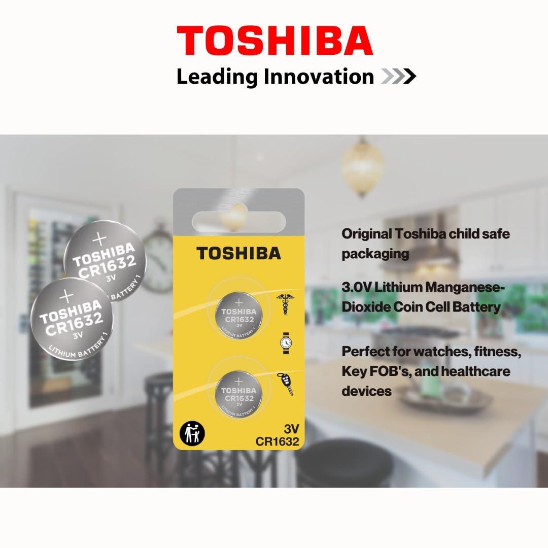 Toshiba Toshiba CR1632 3V Lithium Coin Cell Child Resistant Blister Package (6 Batteries)