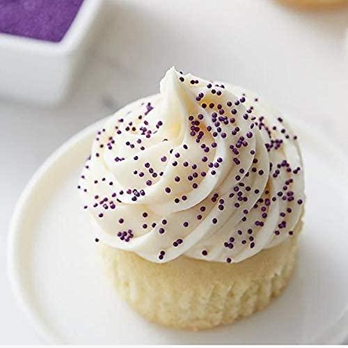 Sprinkle Deco Sprinkle Deco Purple Nonpareils Mini Round Balls Confetti Sprinkles Toppings for Cake Cookie Cupcake IceCream Donut - 6oz Bag