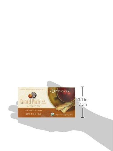 Davidson's Davidson\'s Organics, Caramel Peach with Coconut, 25-count Tea Bags, Pack of 6