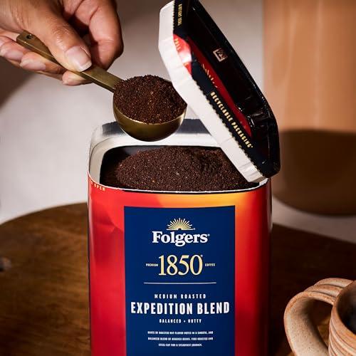 Folgers Folgers 1850 Expedition Blend Medium Roast Ground Coffee, 12 Ounce (Pack of 6)