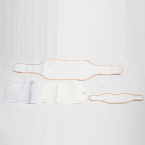 MRLI Castor Oil Pack Wrap, MRLI 5 Pack Castor Oil Pack for Liver Detox, Organic Cotton Flannel for Castor Oil Pack, Reusable Castor Oil Pack Kit for Thyroid Neck with Adjustable Elastic Strap