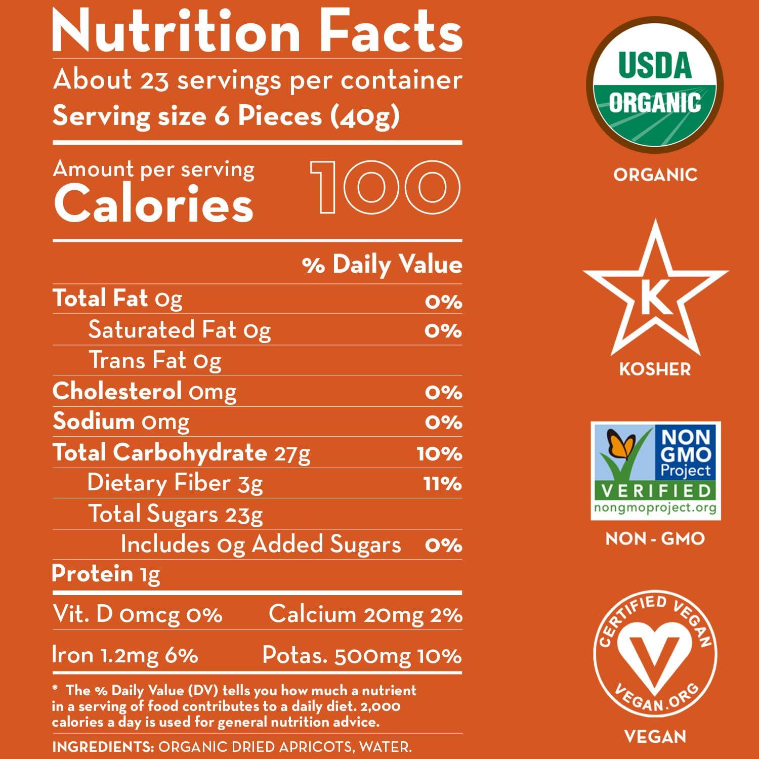 SUNNY FRUIT Sunny Fruit Soft Organic Turkish Dried Apricots, 2 Pound Bulk Bag | Healthy, Sweet Snack | ORGANIC, NON-GMO, VEGAN, HALAL, KOSHER, NO PRESERVATIVES, NO SUGAR ADDED