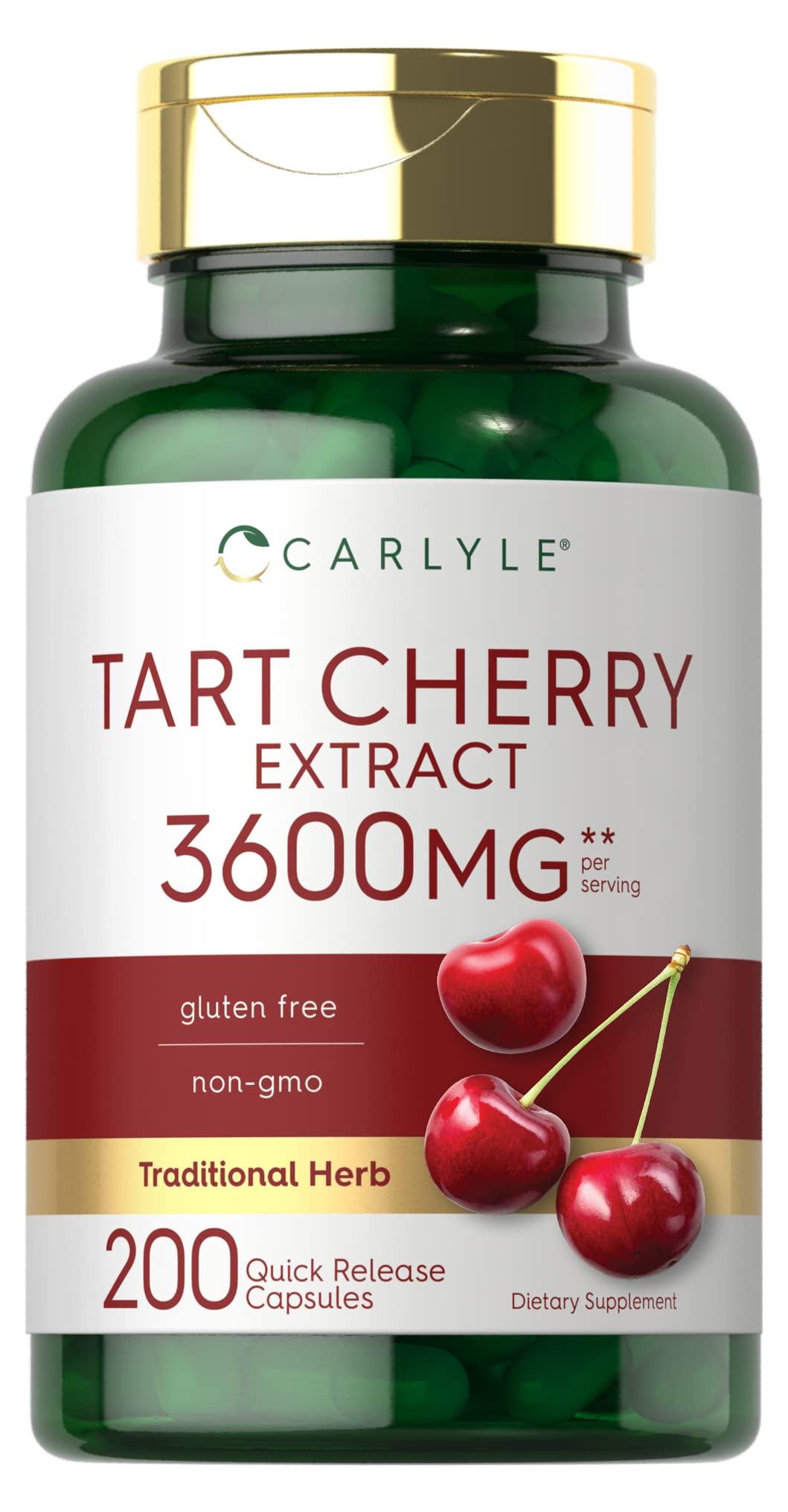 Carlyle Carlyle Tart Cherry Extract Capsules | 200 Count | Non-GMO and Gluten Free Formula | Traditional Herb Supplement