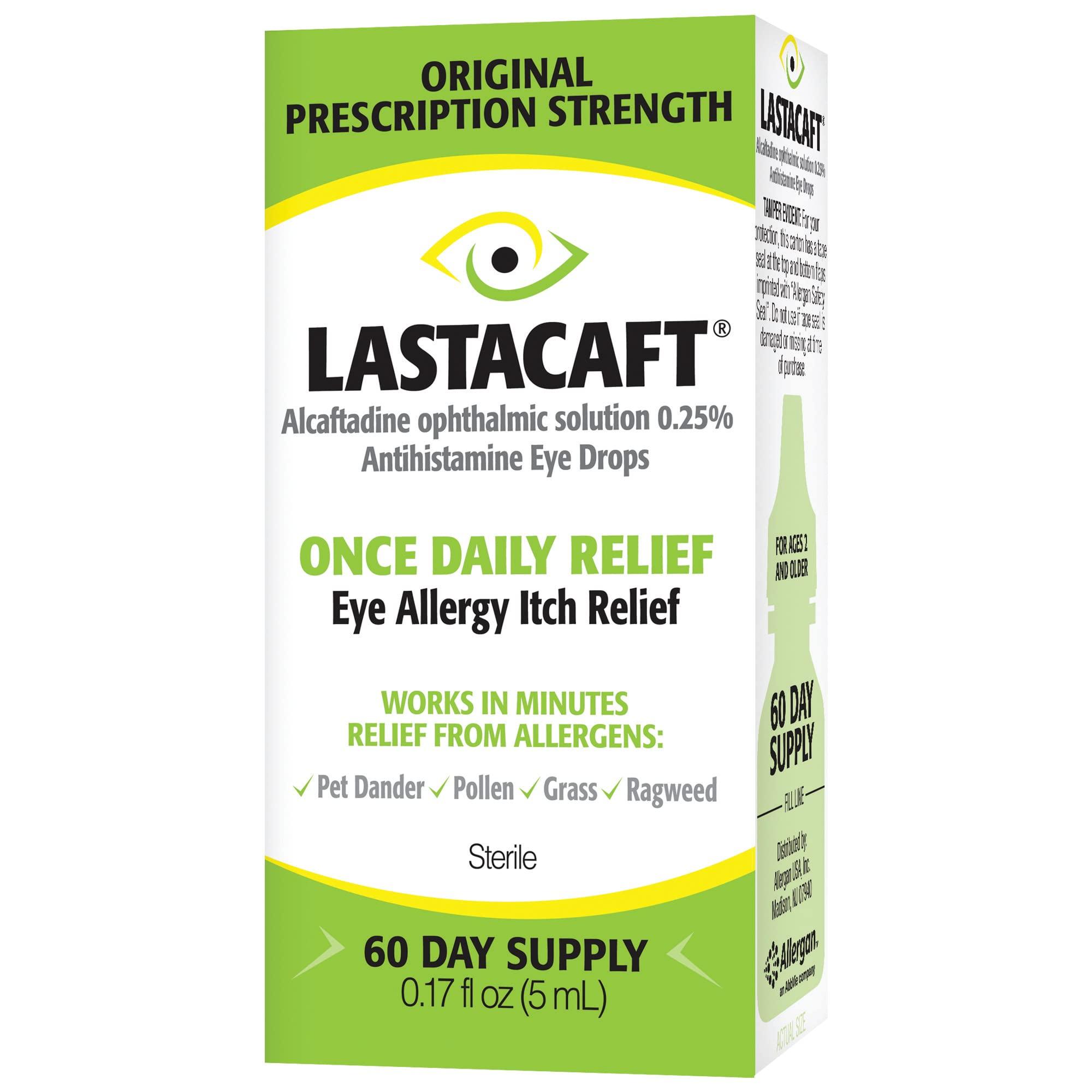 Lastacaft Lastacaft Once Daily Eye Allergy Itch Relief Drops, 60 Day Supply, 0.17 Fl Oz (Pack of 1)