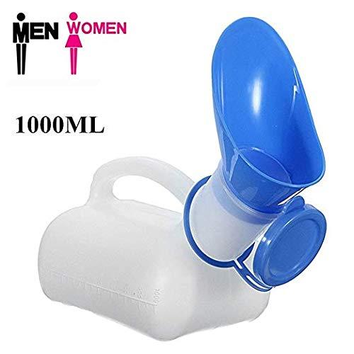 Aaron Unisex Potty Urinal for Car, Toliet Urinal for Men and Women, Bedpans Pee Bottle, with a Lid and Funnel, Plastic Can for Car, Old Man, Child and Diabetes for Camping Outdoor Travel
