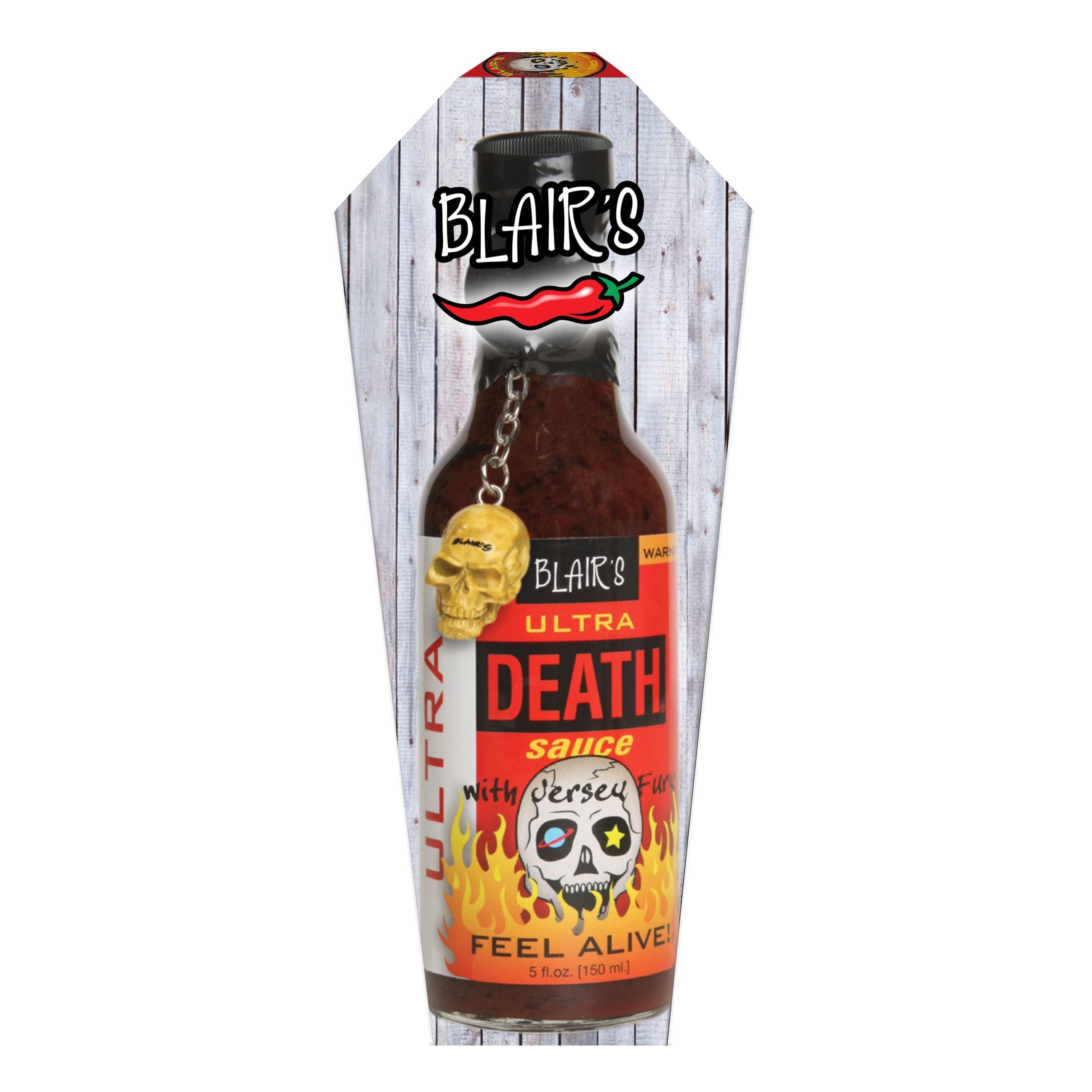 Blair's Ultra Death Sauce Blair\'s Ultra Death Sauce 5 Oz - Habanero, Jolokia, Scorpion Peppers - 900x Hotter Than a Jalapeno! - Comes with Skull Key Chain