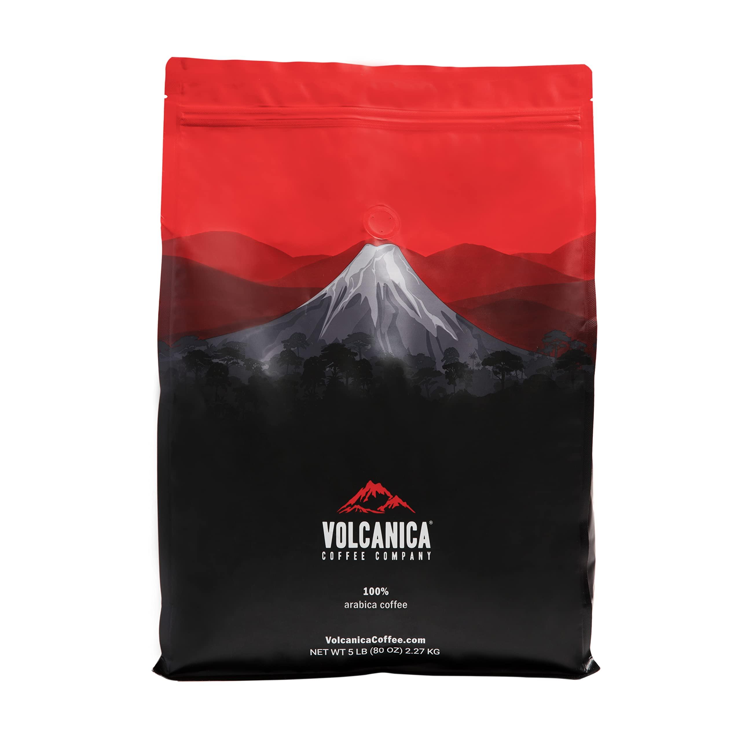 Volcanica Coffee Sumatra Mandheling Reserve Coffee, Dark Roasted, USDA Organic, Whole Bean, Fair Trade, Kosher, 5 lbs
