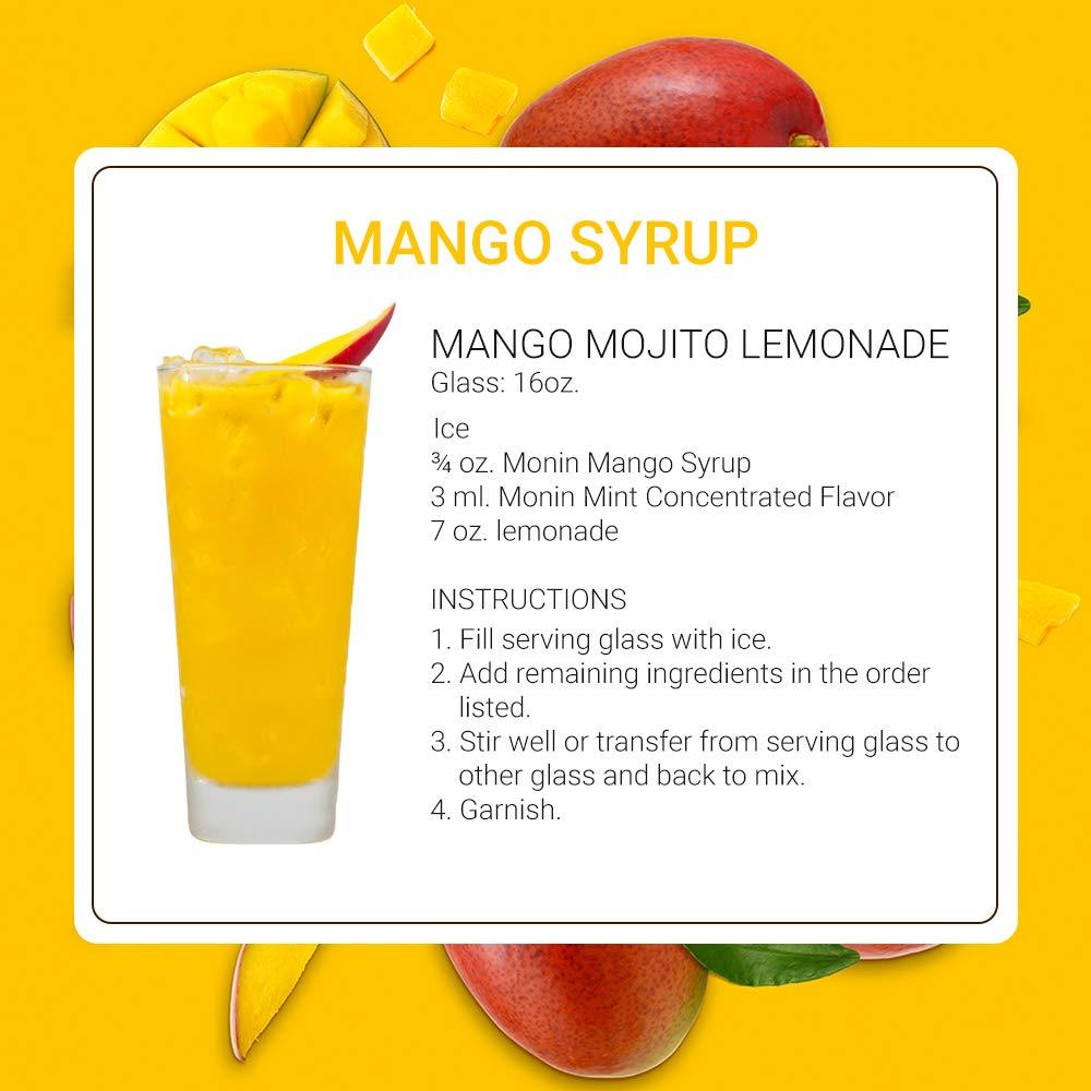 Monin Monin - Mango Syrup, Tropical and Sweet, Great for Cocktails, Sodas, and Lemonades, Gluten-Free, Non-GMO (1 Liter, 2-Pack)