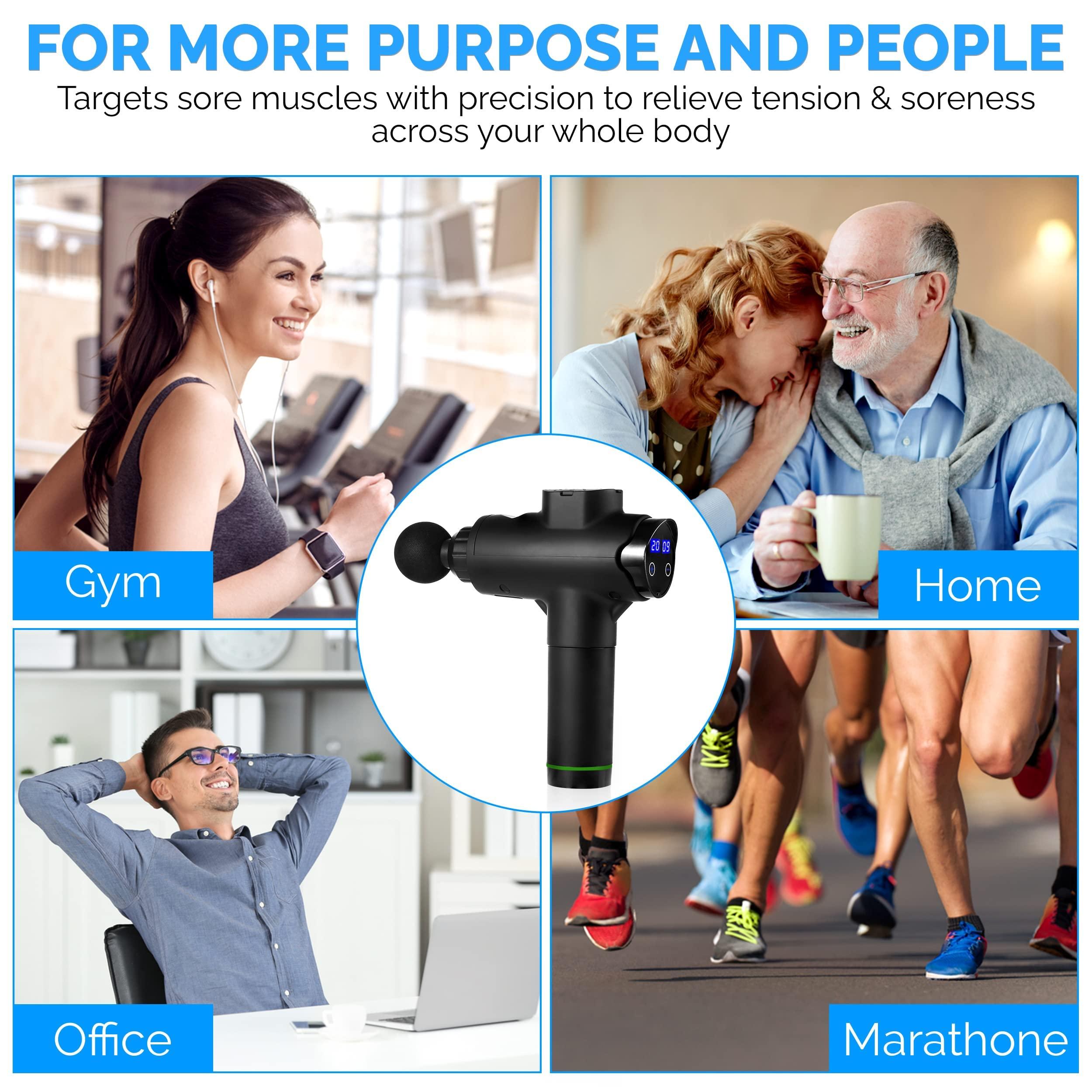 Generic Generic Massage Gun, Massager, Back Gun Deep Tissue, Muscle Percussion Tissue Hand Held Massager Special for Muscle, Neck, Shoulder, Pain Relief