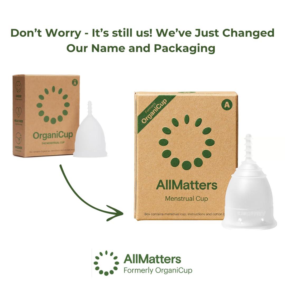 OrganiCup OrganiCup Menstrual Cup by AllMatters - Size A - Superior to Pads & Tampons - Voted Best Menstrual Cup by Reviewed - Made in Germany - Soft and Flexible