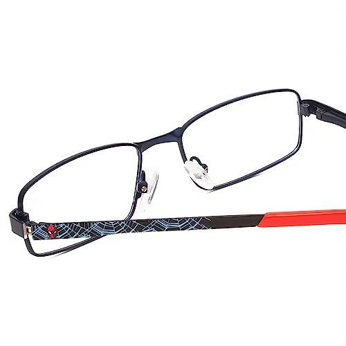 Cal Optix Cal Optix Marvel KID SME4B Spiderman Reading Glasses +6.00 Satin Black Red Boys Girls Trendy Readers Fun Children Superhero Eyeglasses