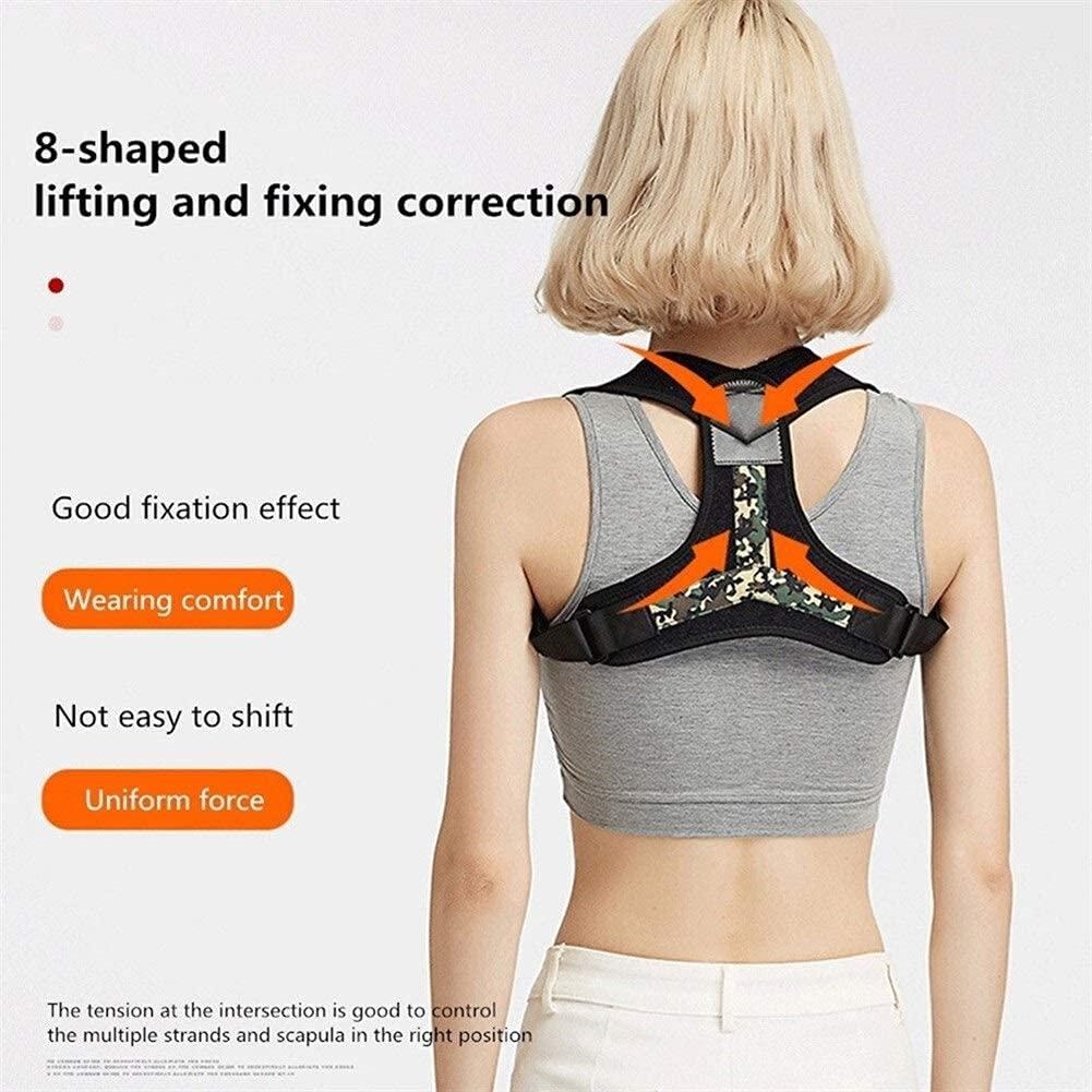 SJHY SJHY Posture Corrector Men Women Brace Shoulder Back Support Belt Medical Clavicle Therapy Lumbar Posture Correction Back Posture (Color : Black)